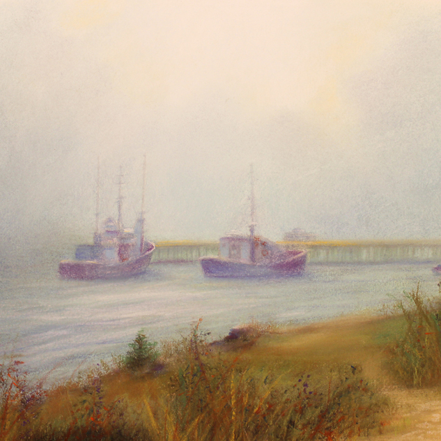 "Misty Harbour" 10x13 Pastel