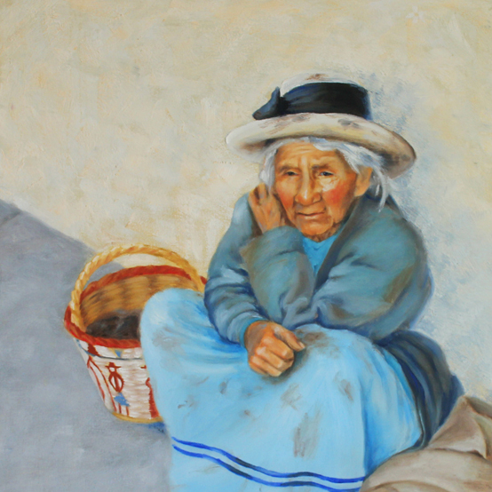 "Streets of Peru" 18x24 Oil