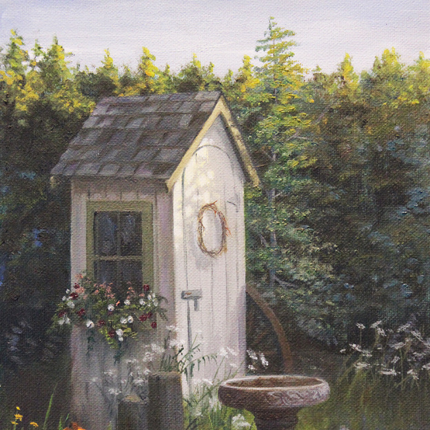 "Morning in the Garden" 8x10 Oil